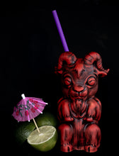 Load image into Gallery viewer, PRE-ORDER: &quot;Drink Deliciously&quot; Kid Phillip Tiki Mug - LE HELLFIRE RED
