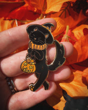 Load image into Gallery viewer, Trick-or-Treat Parade - Jiji the Cat - Halloween Enamel Pin
