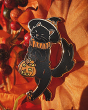 Load image into Gallery viewer, Trick-or-Treat Parade - Jiji the Cat - Halloween Enamel Pin
