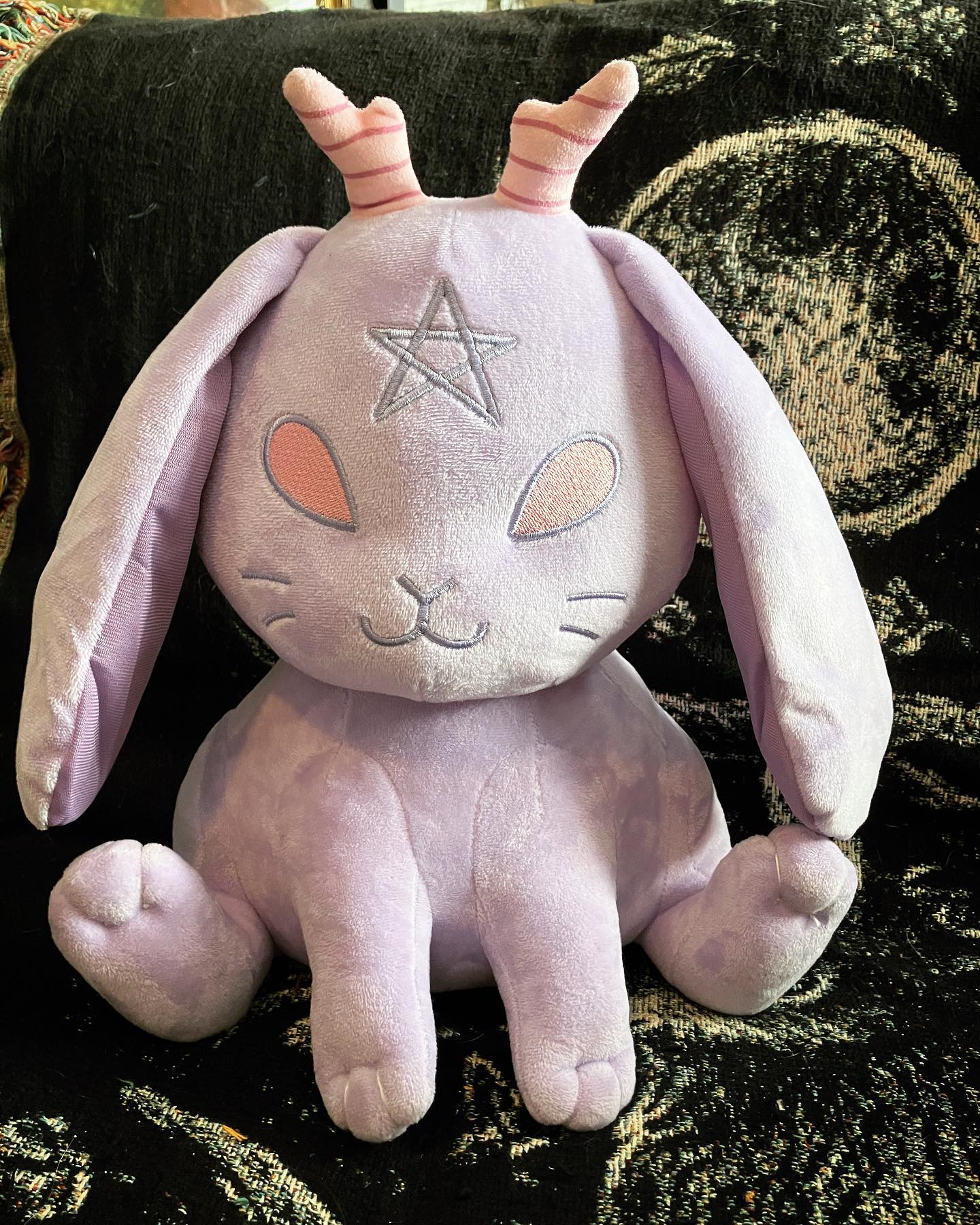 Beelzebun The Witchy Bunny Plushie • Cotton Candy Pink