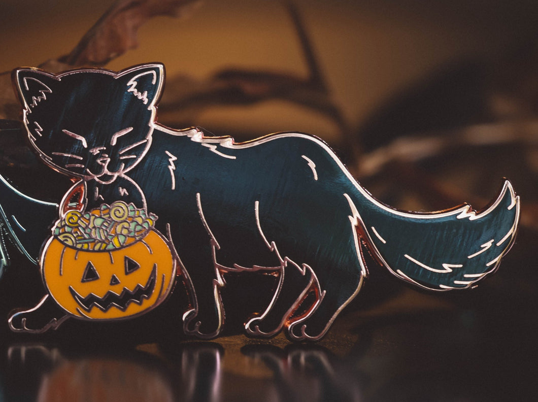 Trick-or-Treat Kitty - Enamel Pin