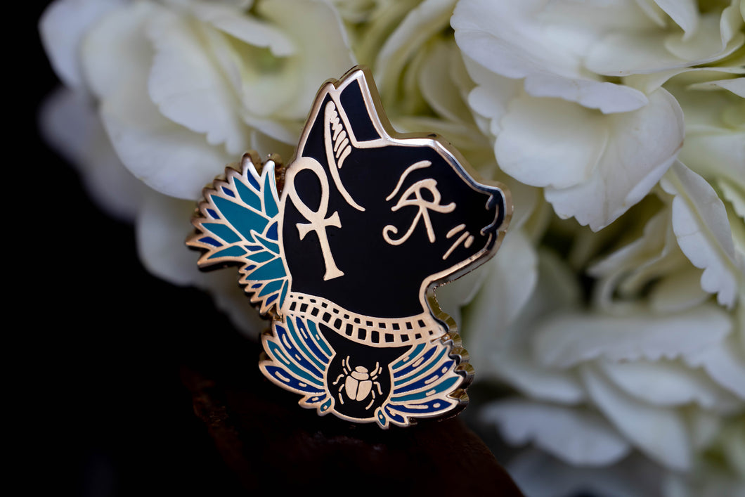 Bastet, Ancient Egyptian Goddess of Cats - Enamel Pin