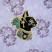 Load image into Gallery viewer, Bastet, Ancient Egyptian Goddess of Cats - Enamel Pin
