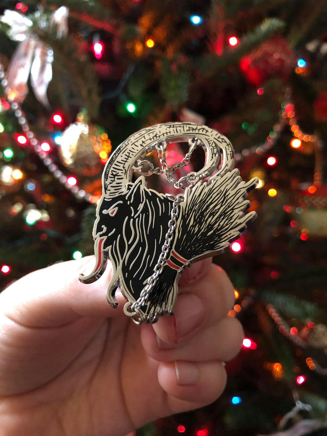 Krampus in Chains - Enamel Pin